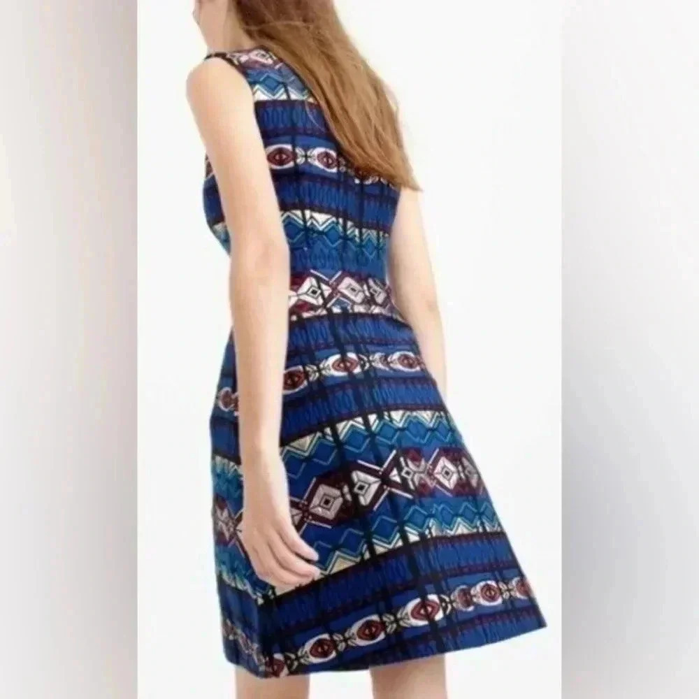 J.Crew Textured Windowpane Sleeveless A-line Dress - Picture 2 of 12